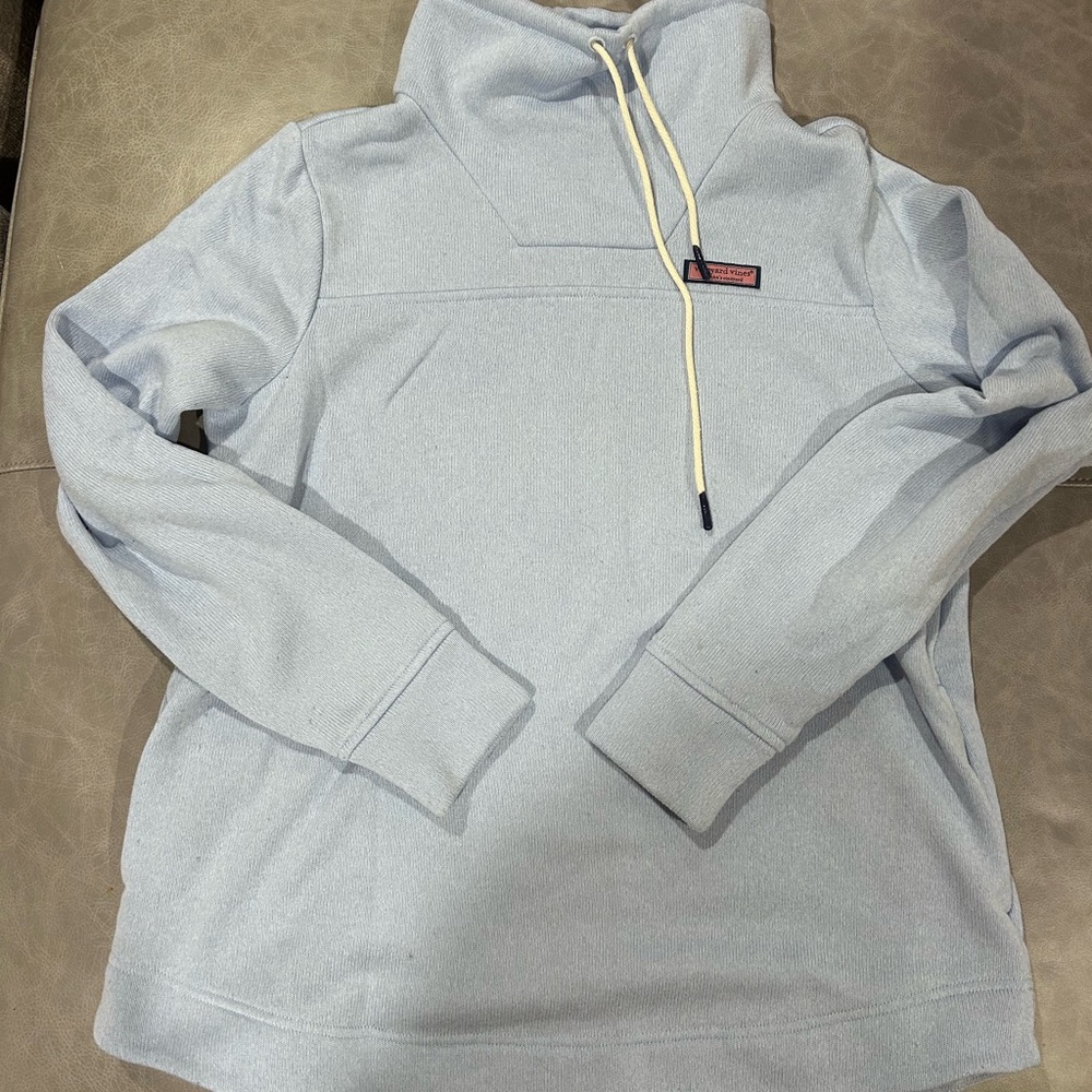 Vineyard Vines Soft Blue Cowl Neck Sweatshirt (M)